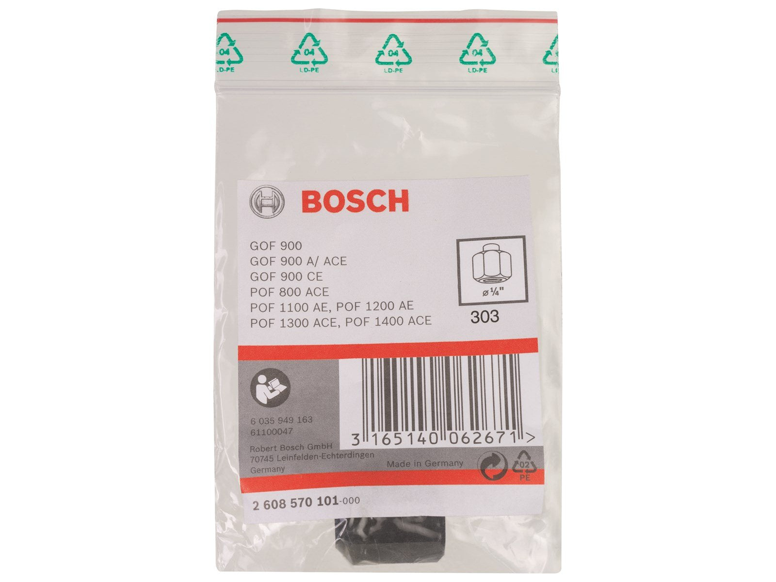 Bosch SPÆNDETANG 1/4 POF800/GOF900