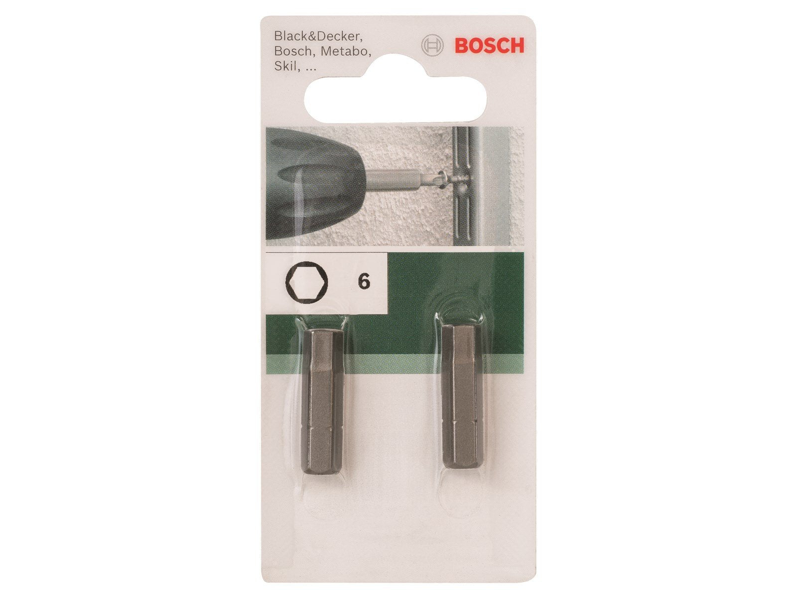 Bosch BITS IS6 25MM 1/4 STANDARD 2STK