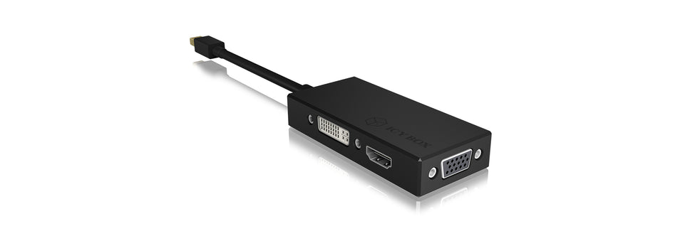 Adapter IcyBox 3in1 Mini DisplayPort St. -> 1x VGA/HDMI/ Bu. ret