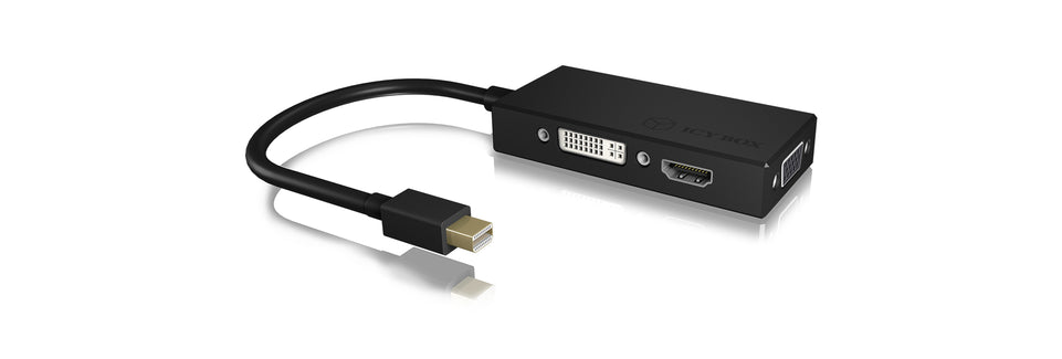 Adapter IcyBox 3in1 Mini DisplayPort St. -> 1x VGA/HDMI/ Bu. ret