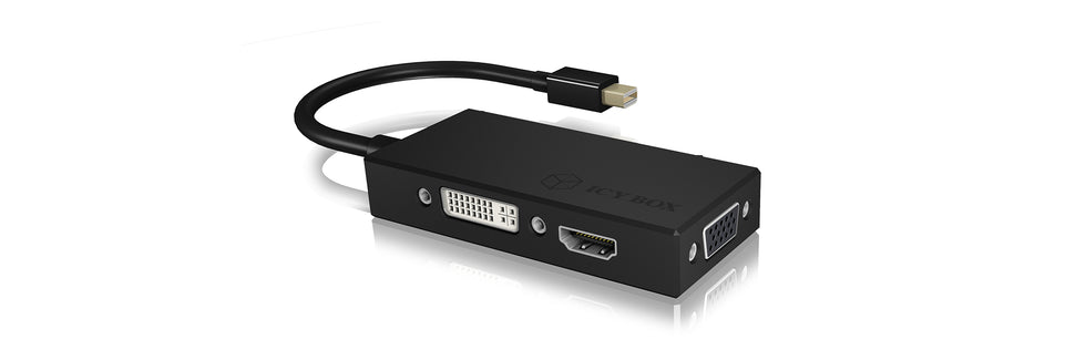 Adapter IcyBox 3in1 Mini DisplayPort St. -> 1x VGA/HDMI/ Bu. ret