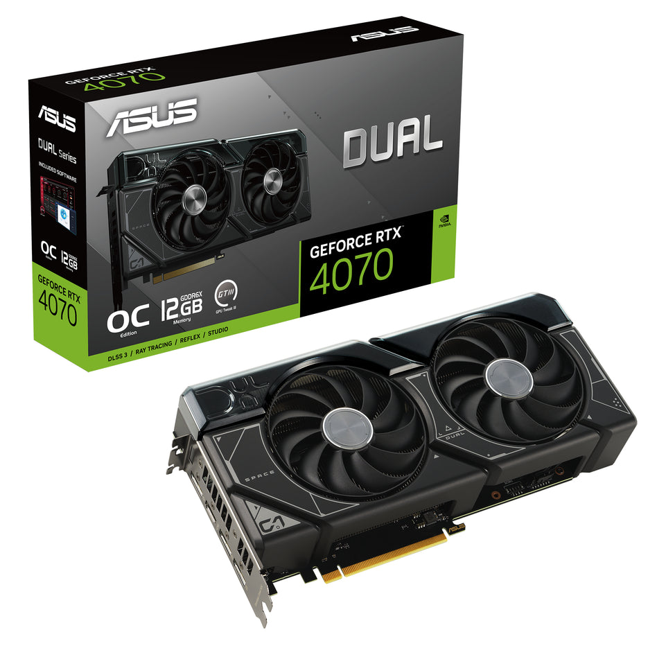 ASUS  DUAL-RTX4070-O12G 12GB GDDR6X HDMI DP