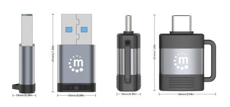 MANHATTAN 2er Set USB-C auf USB-A & USB-A auf USB-C-Adapter