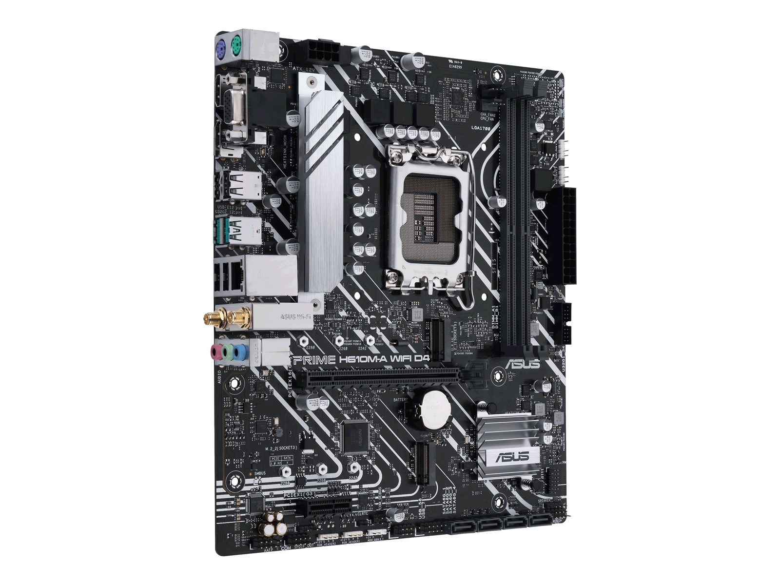 ASUS PRIME H610M-A WIFI D4 Mainboard - Intel H610 - Intel LGA1700 socket - DDR4 RAM - Micro-ATX
