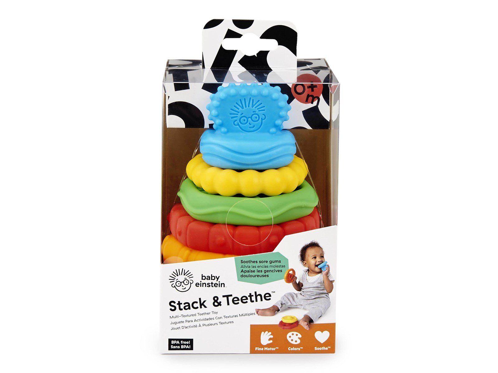 Baby Einstein Stack & Teethe™ Multi-Textured Teether Toy
