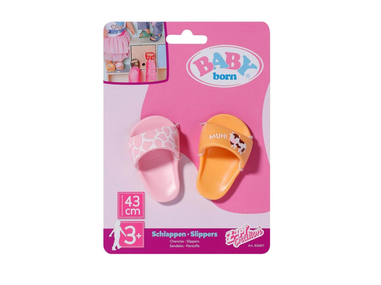 Baby Born Slippers 43cm assorted