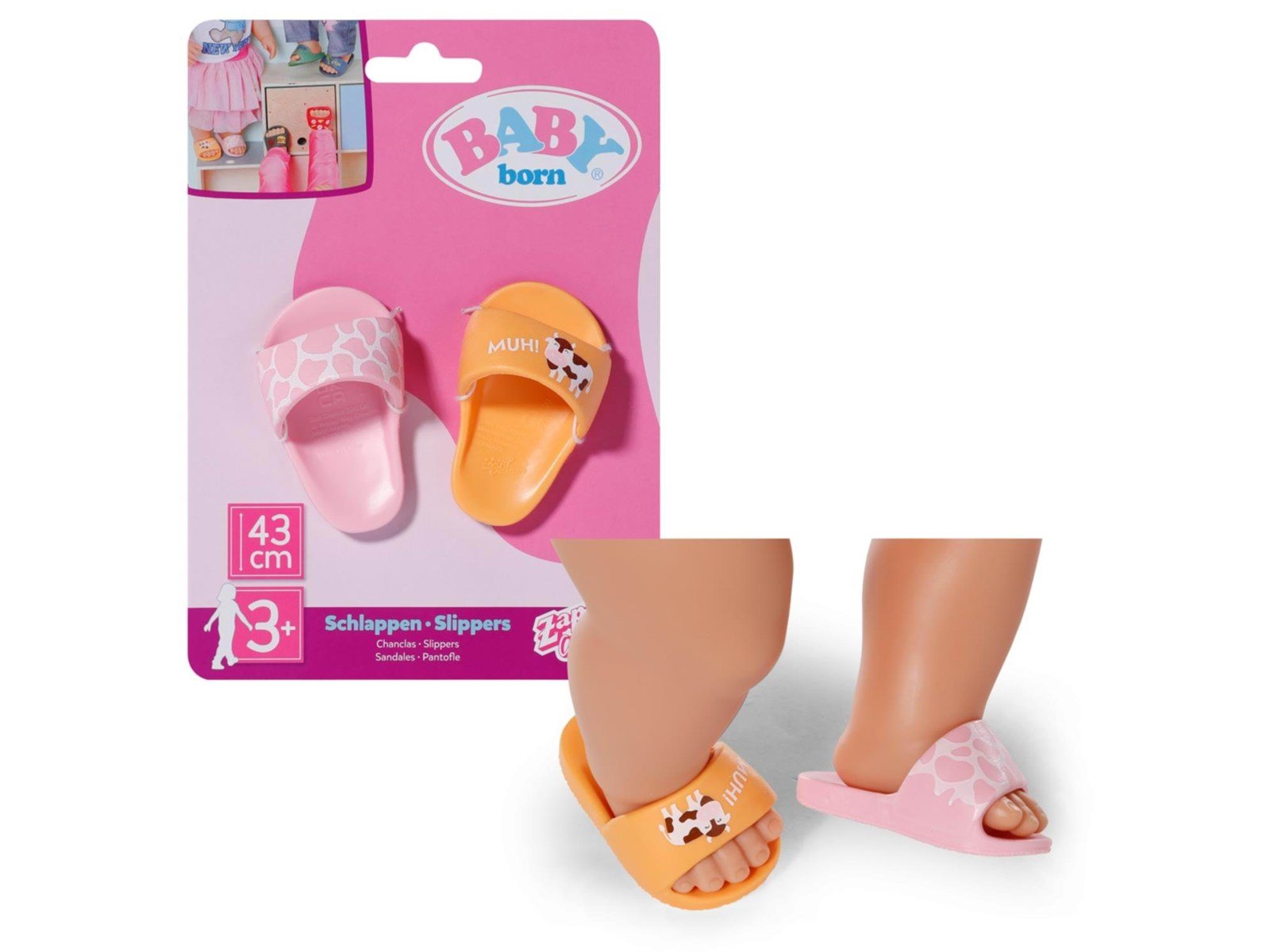 Baby Born Slippers 43cm assorted