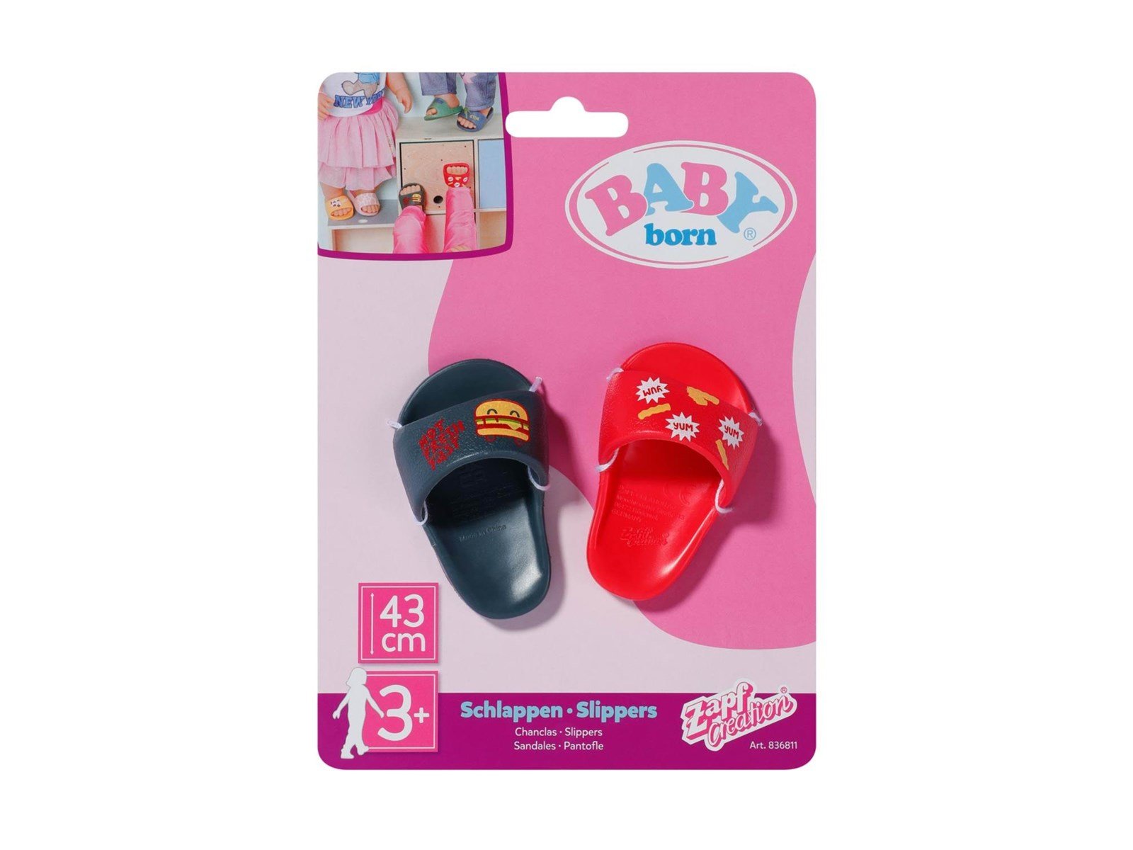 Baby Born Slippers 43cm assorted