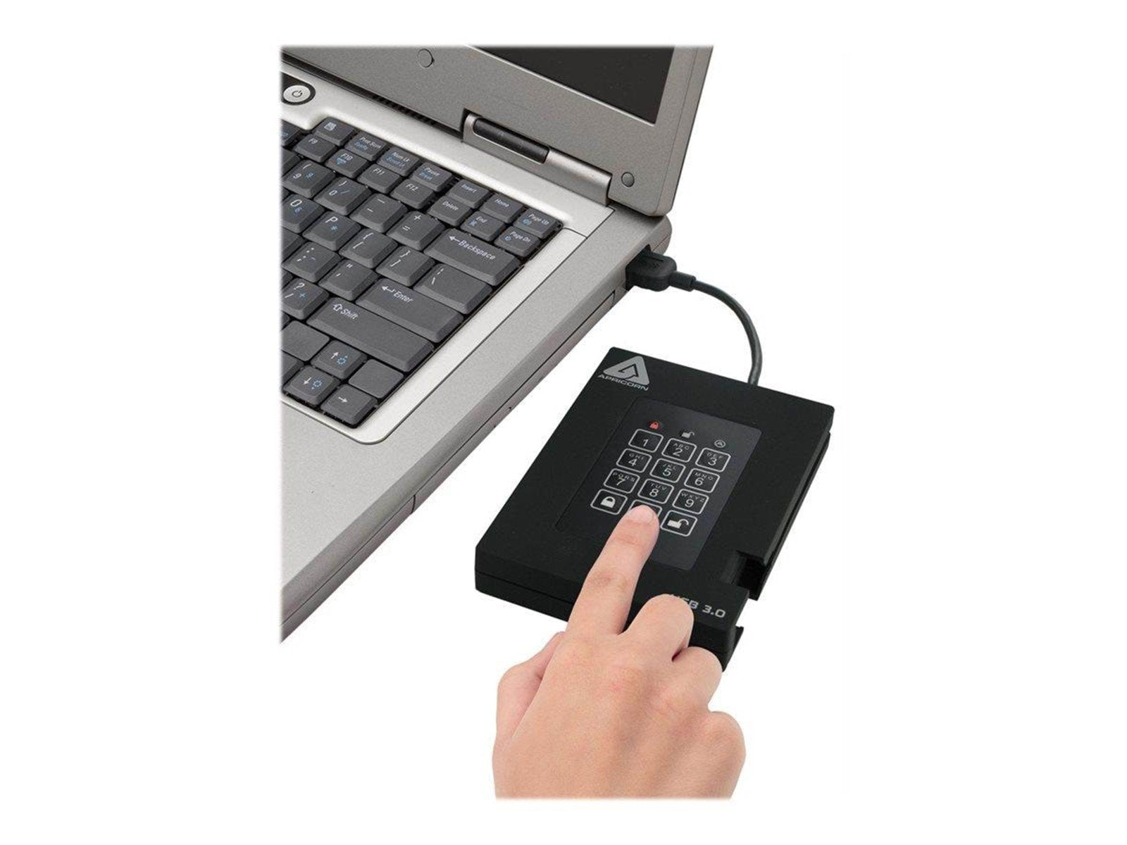 Apricorn Aegis Padlock Fortress - Extern Festplatte - 2TB - Schwarz