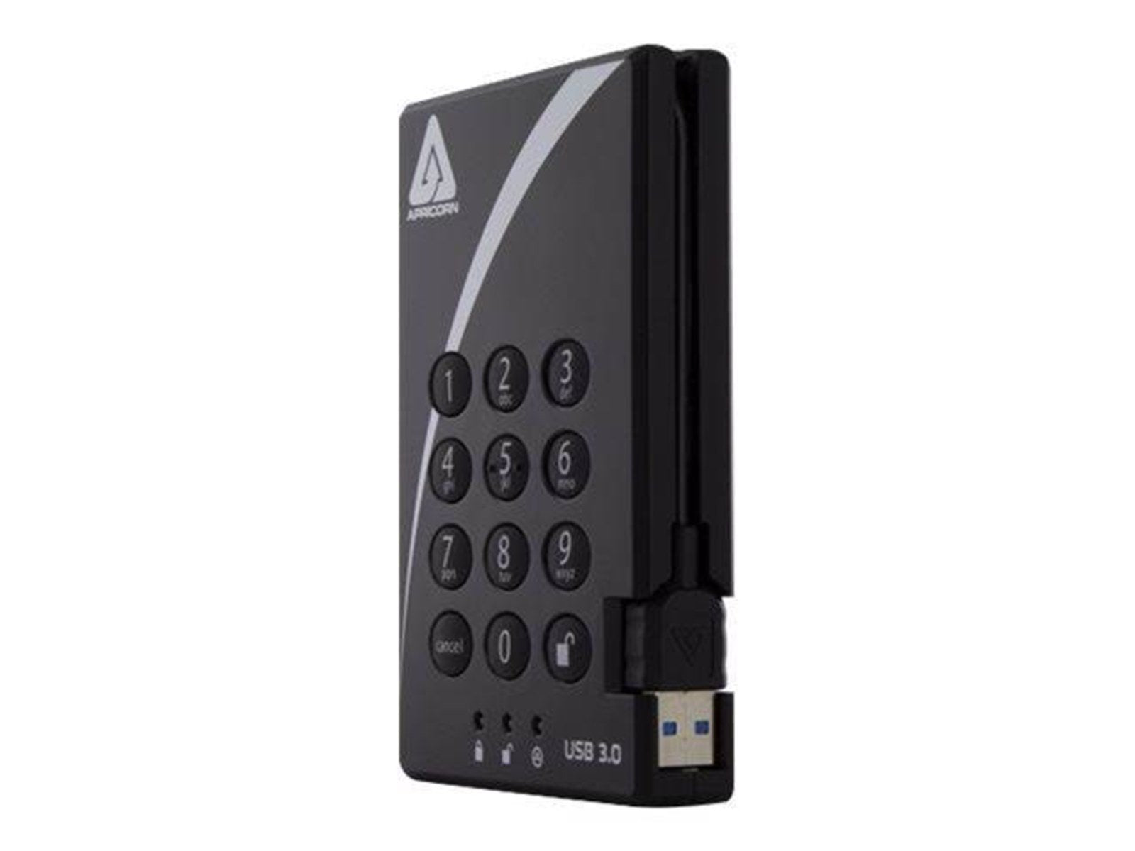 Apricorn Aegis Padlock 3.0 - Extern Festplatte - 2TB - Schwarz