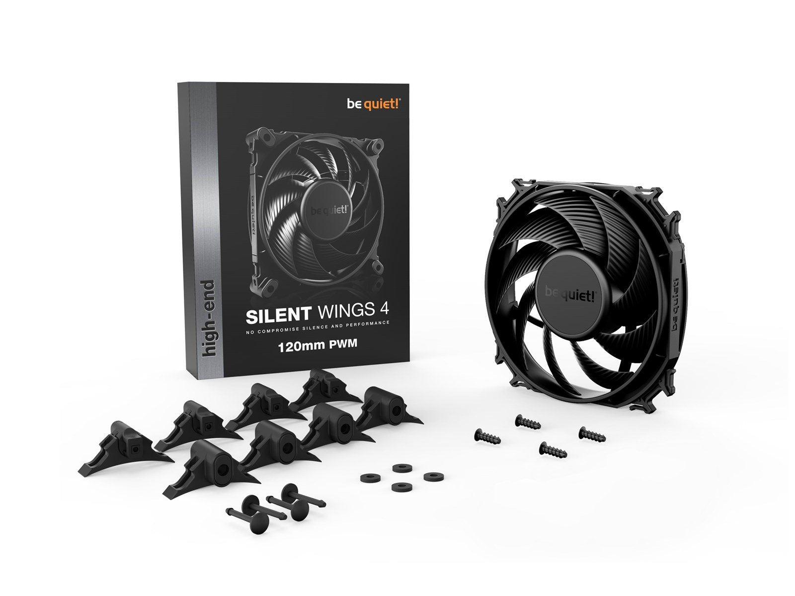 be quiet! Silent Wings 4 120 PWM - Gehäuselüfter - 120mm - Schwarz - 18 dBA