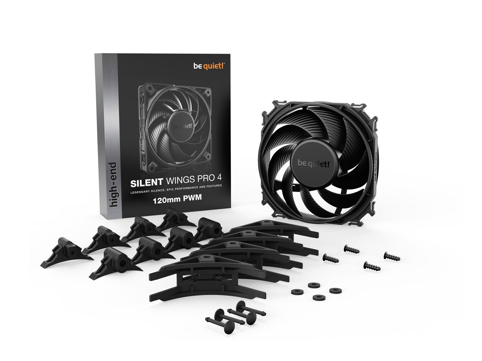 be quiet! Silent Wings 4 Pro 120 PWM - Gehäuselüfter - 120mm - Schwarz - 36 dBA