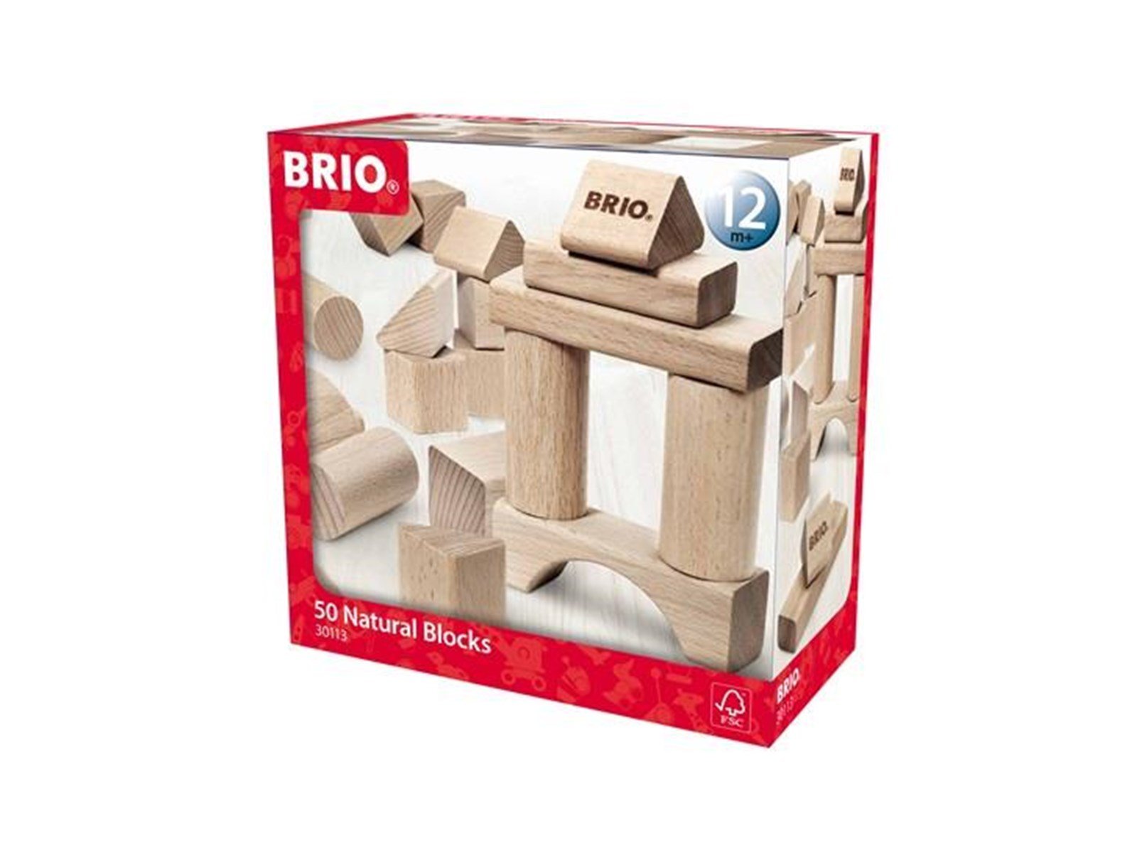 Brio 30113 50 Natural Building Blocks