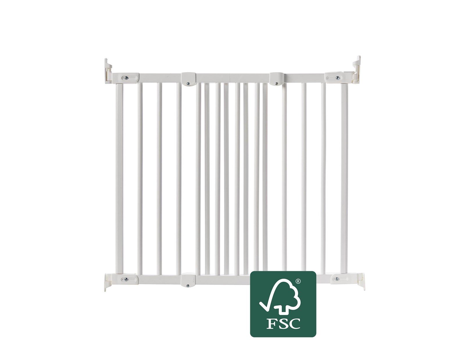 BabyDan FlexiFit Safety Gate Wood White 69-106.5 cm