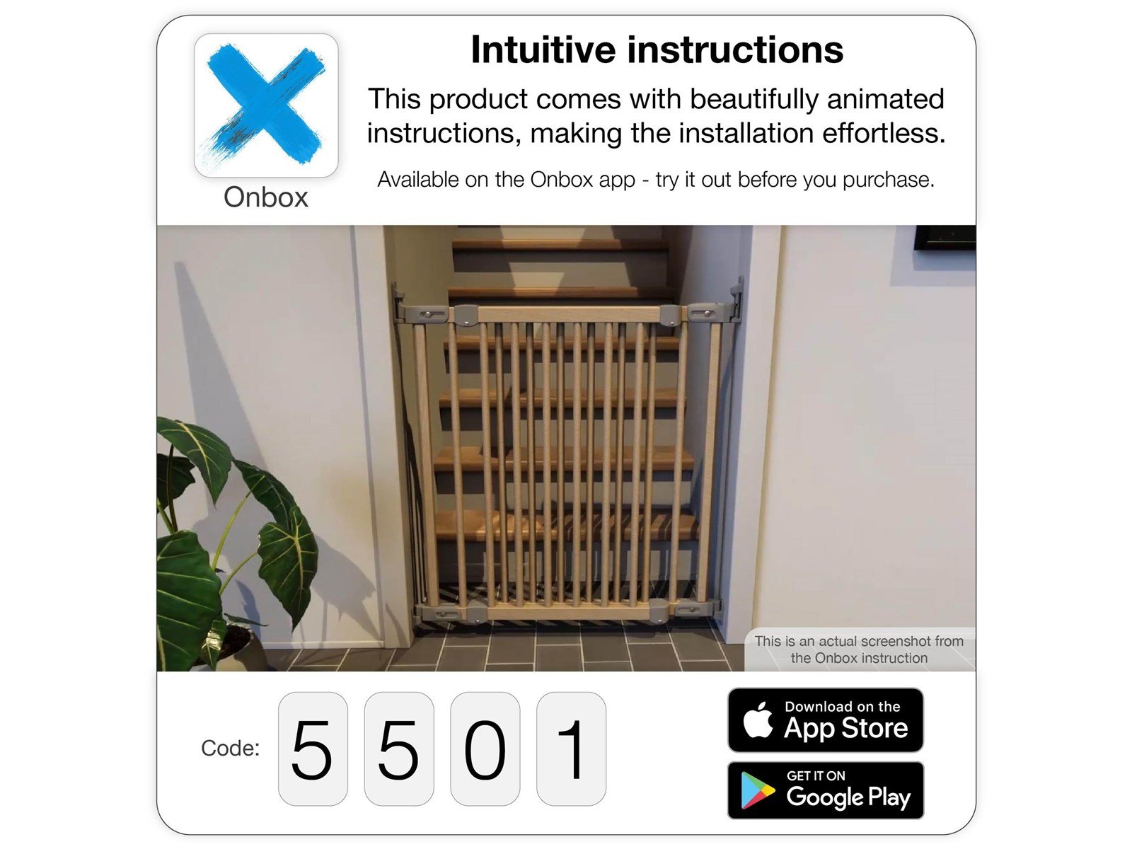 BabyDan FlexiFit Safety Gate Wood White 69-106.5 cm