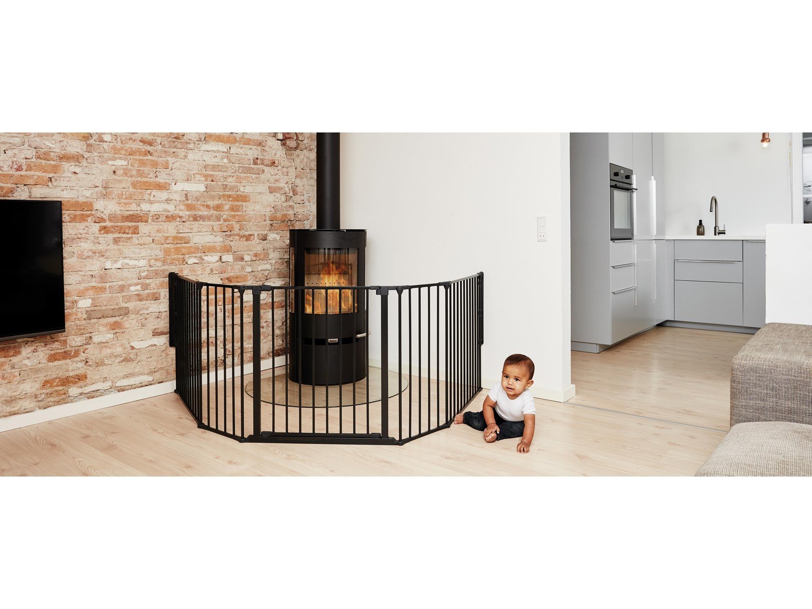 BabyDan Flex XL Safety Gate Black 223-278 cm