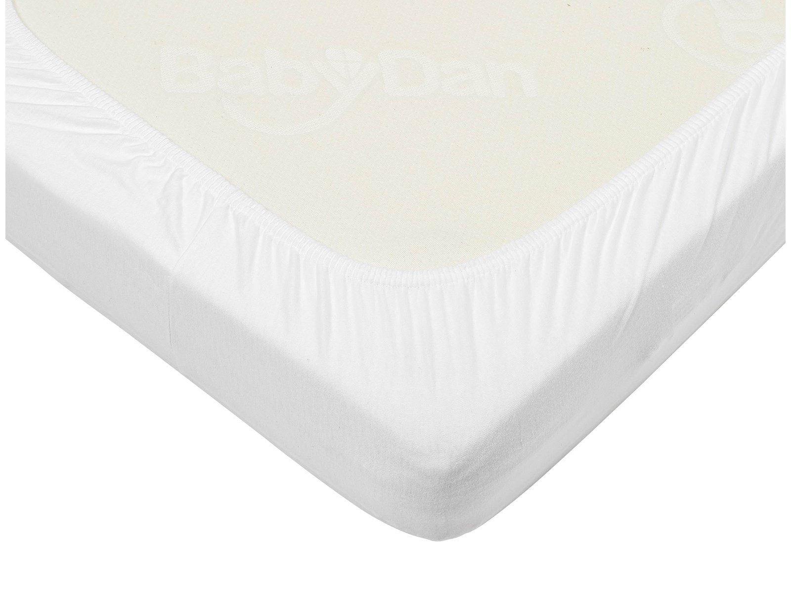 BabyDan Waterproof Fitted Sheet for Cot Bedwetting Sheet White (60x120 cm)