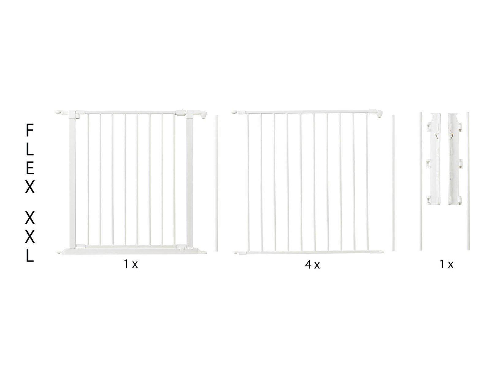 BabyDan Flex XXL Safety Gate White 278-350 cm