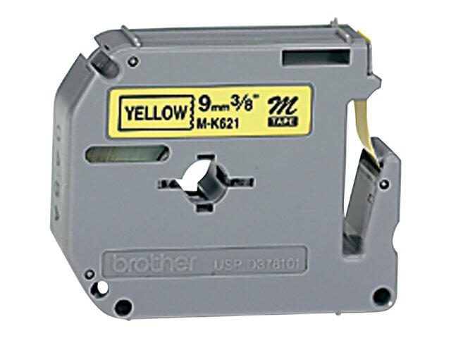 Brother MK621BZ - Nicht-laminiertes Schriftband - Schwarz auf Gelb - Rolle (0,9 cm x 8 m) - 1 Rolle(n) - für P-Touch PT-