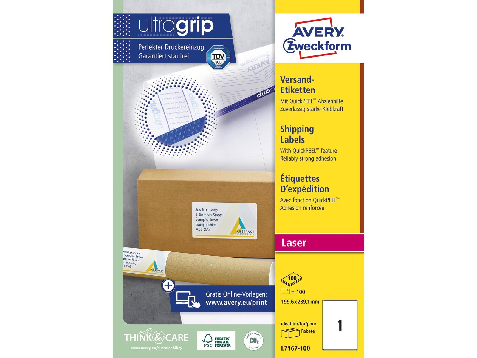 Avery Shipping labels for big parcels and pallets (UltraGrip)