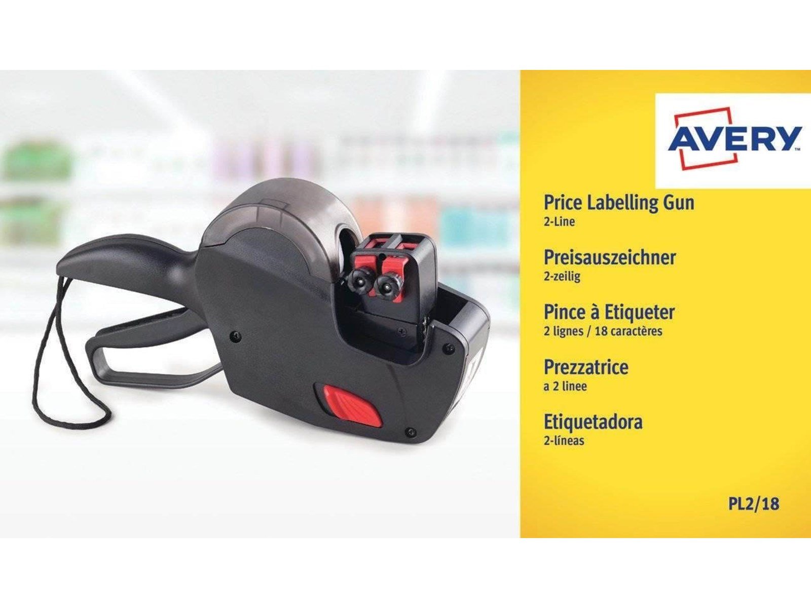 Avery Pricing Gun - 2 lines black (10+8 digit 2 line
