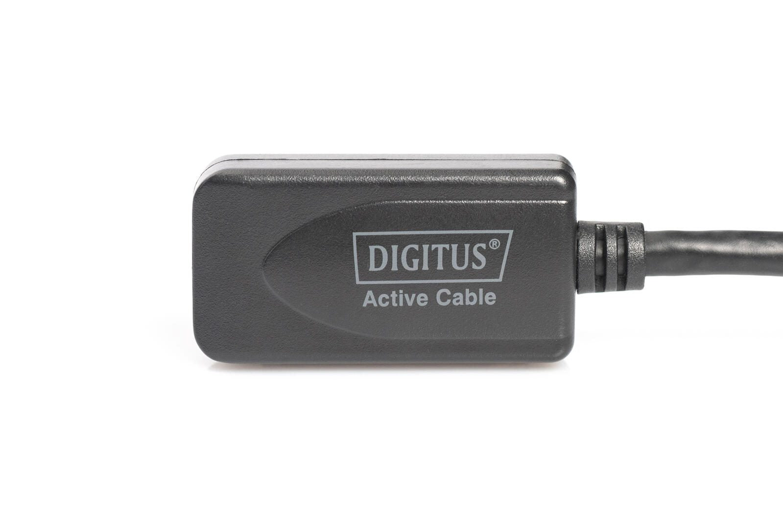 DIGITUS USB 3.0 aktives Verlängerungskabel - USB Typ-A Stecker/USB Typ-B Buchse - 5 m DA-73104