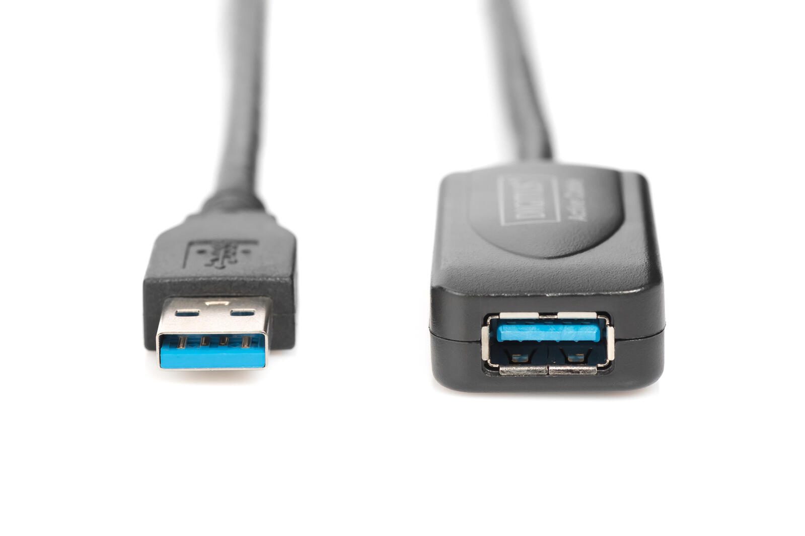 DIGITUS USB 3.0 aktives Verlängerungskabel - USB Typ-A Stecker/USB Typ-B Buchse - 5 m DA-73104