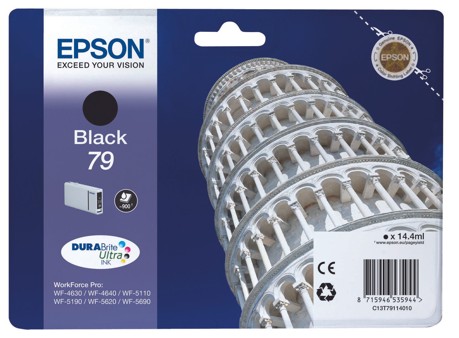 Epson Original 79 Druckerpatronen 4er-Set schwarz, cyan, magenta, gelb (OPC13T79114010)
