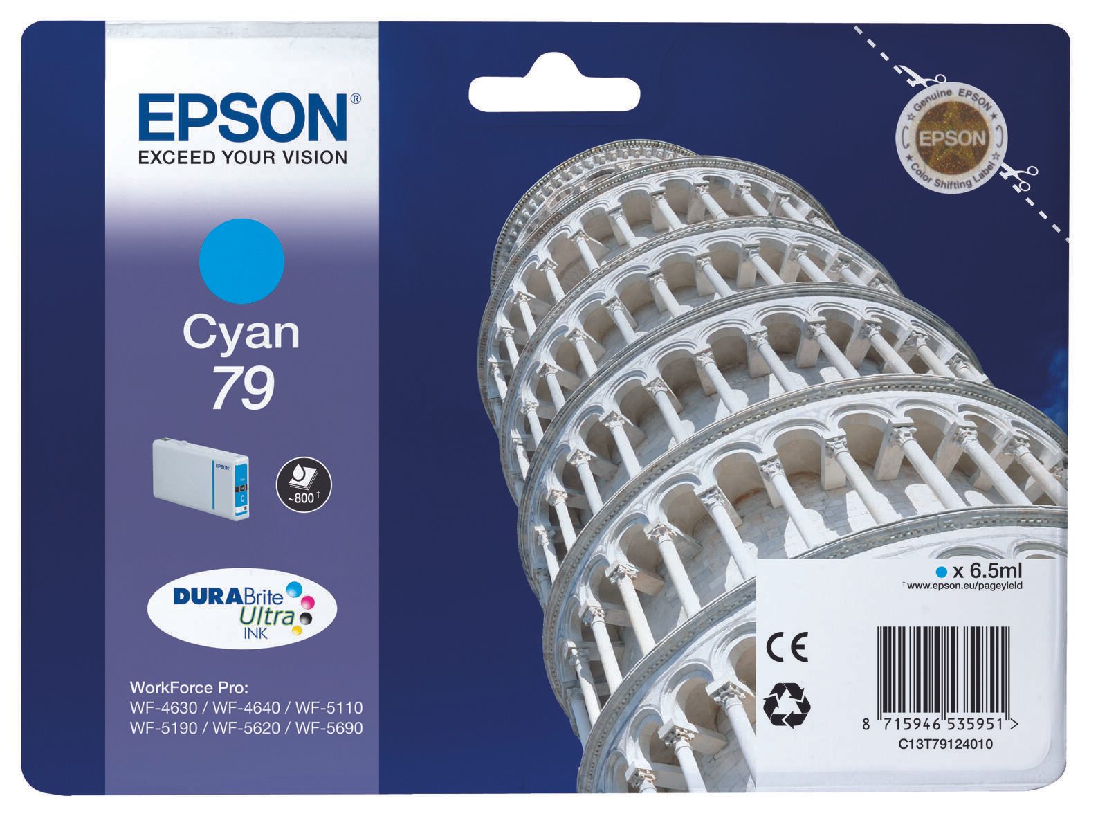 Epson Original 79 Druckerpatronen 4er-Set schwarz, cyan, magenta, gelb (OPC13T79114010)