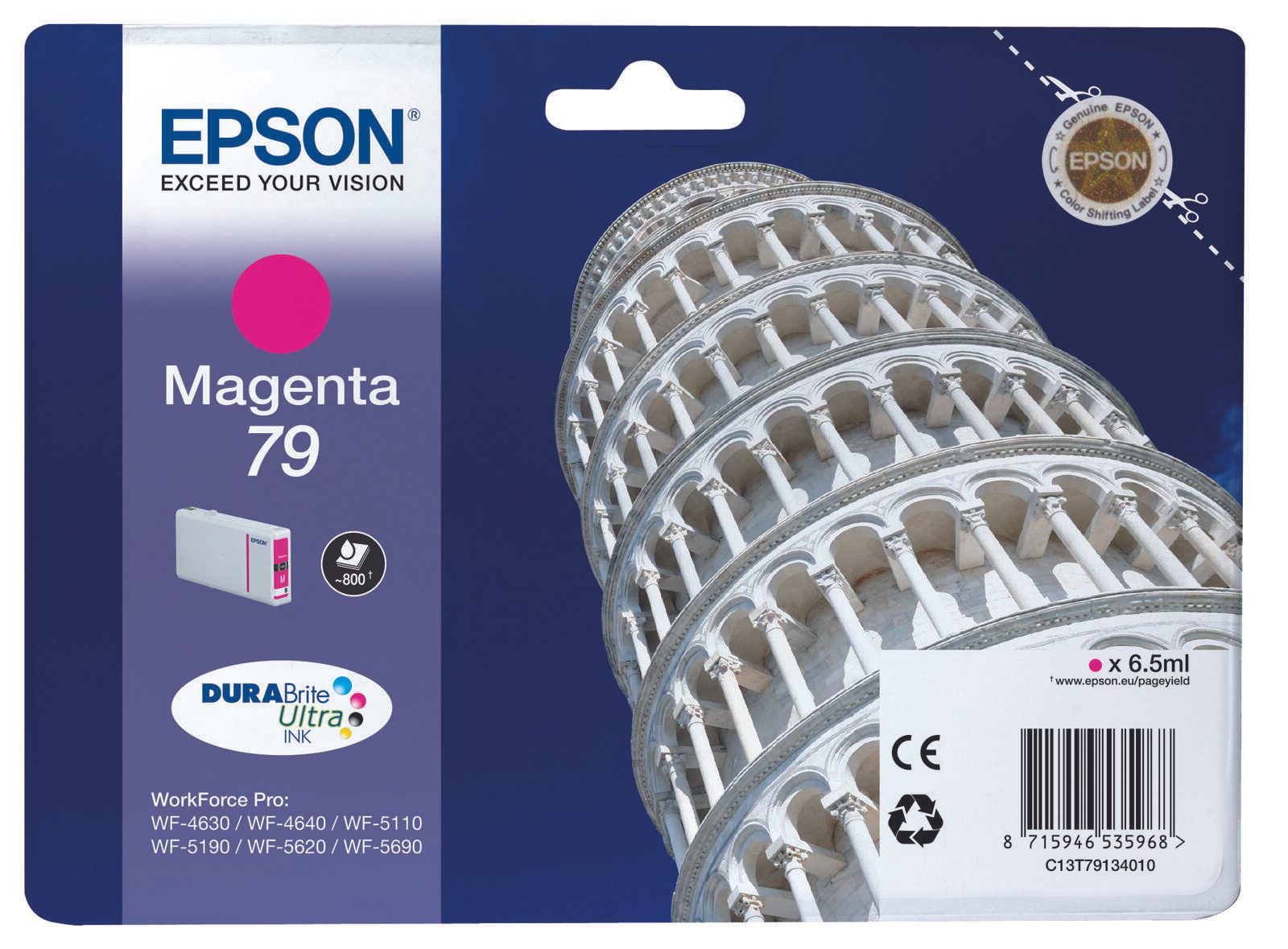 Epson Original 79 Druckerpatrone magenta 800 Seiten 6,5ml (C13T79134010)