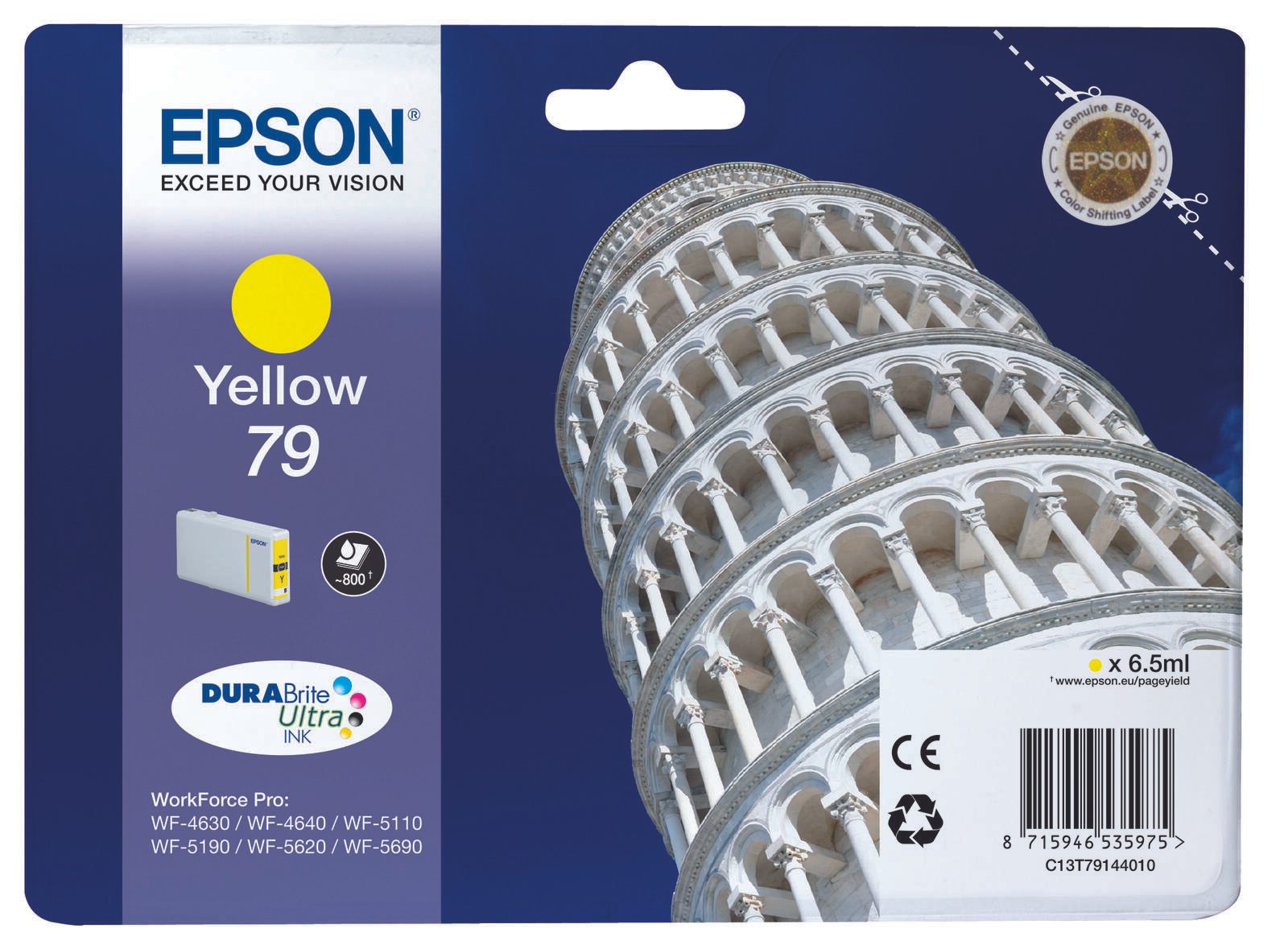 Epson Original 79 Druckerpatrone gelb 800 Seiten 6,5ml (C13T79144010)