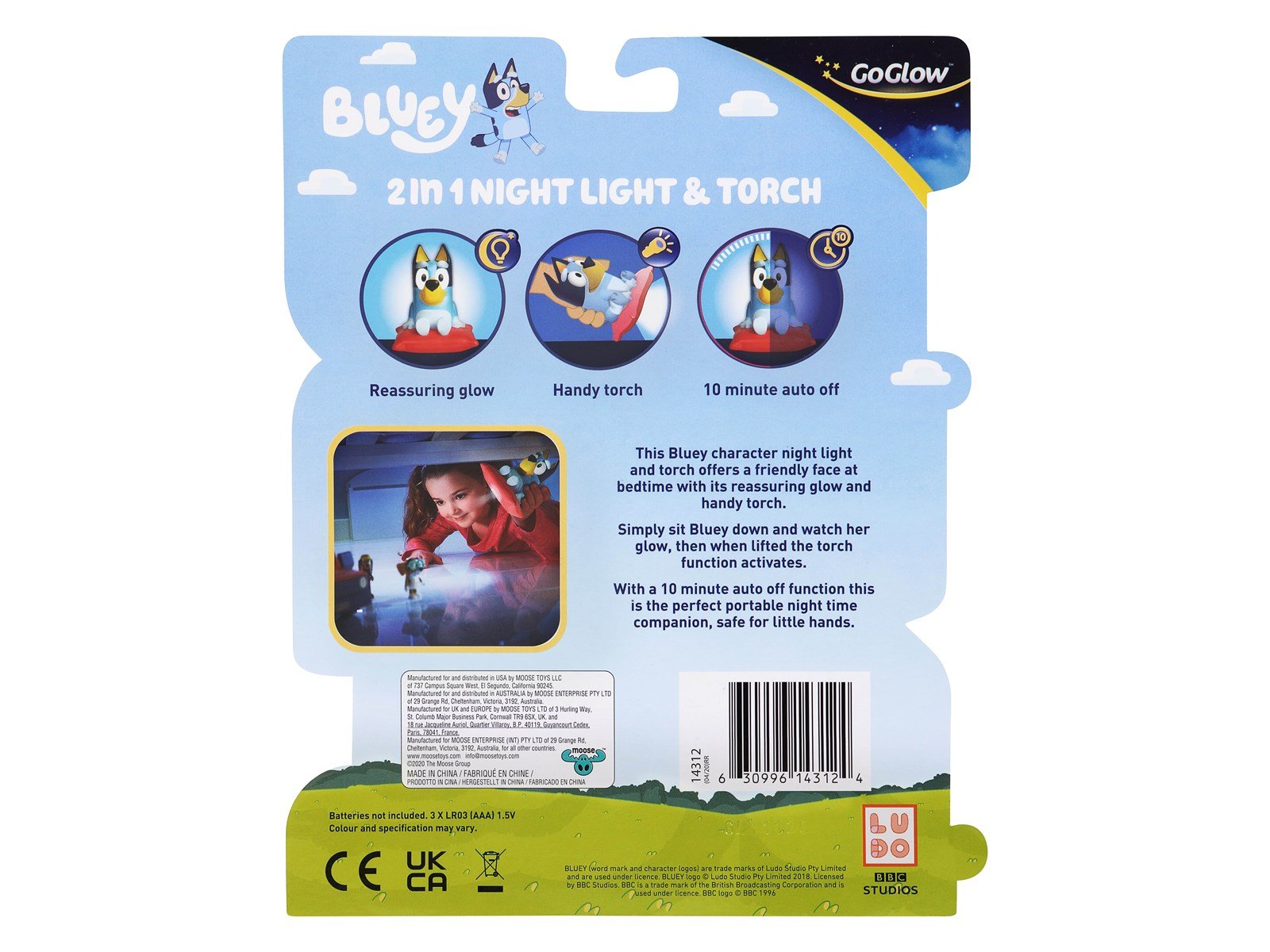 Bluey GoGlow Buddy Night Light and Torch