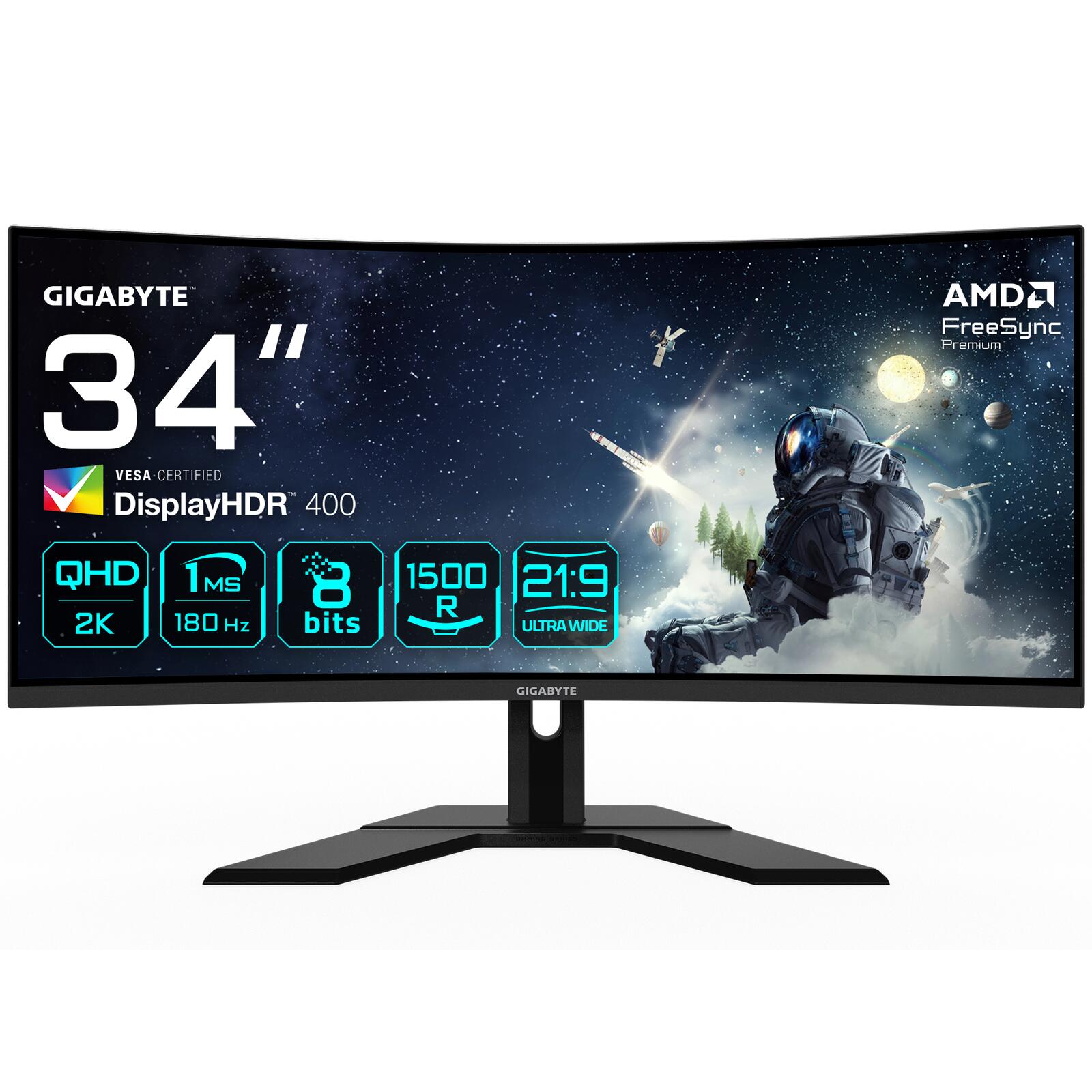 GIGABYTE G34WQCP 34' UWQHD Curved Gaming Monitor