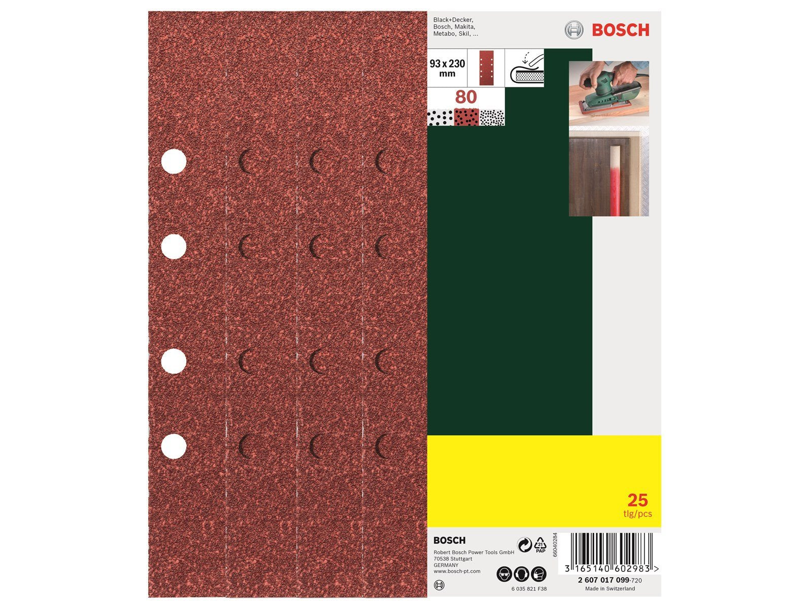 Bosch sandpapirsark