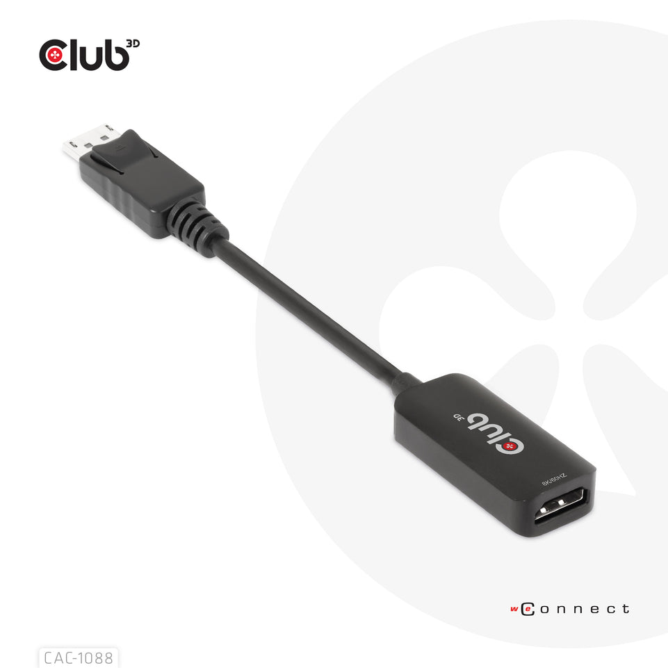 Club3D Adapter DisplayPort 1.4 > HDMI      HDR 8K60Hz  aktiv ret