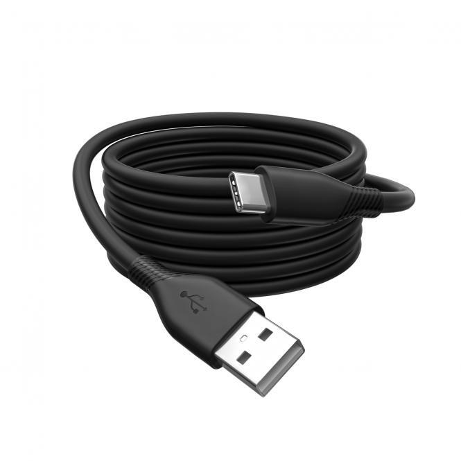DIGITUS USB-C Silikon Anschlusskabel, 2m, schwarz