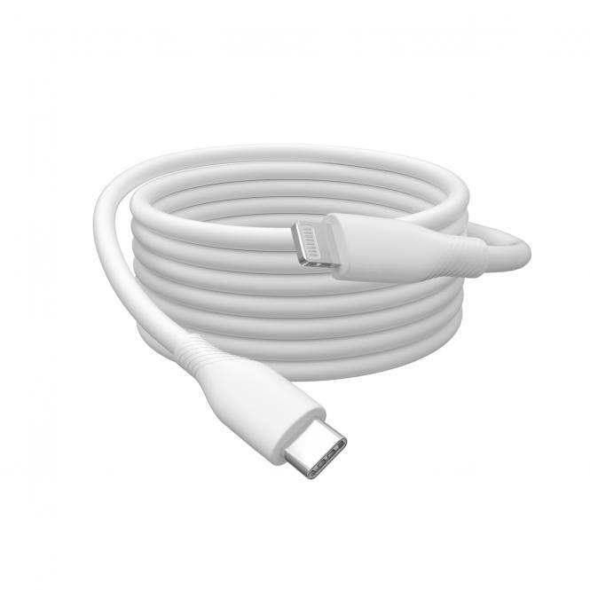DIGITUS Lightning Silikon Anschlusskabel, USB-A - Lightning 2m, weiß