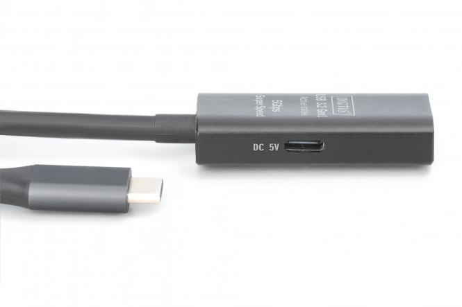 DIGITUS Aktives USB 3.2 Gen1 5G Verlängerungskabel, USB-C - USB-A, 5m