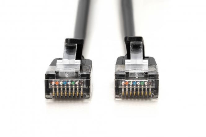 DIGITUS CAT 6A F-FTP Slim Patchkabel, 2m, Schwarz