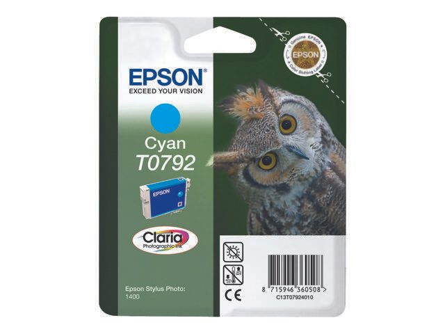 Epson Original T0792 Druckerpatrone cyan 1.530 Seiten 11ml (C13T07924010)
