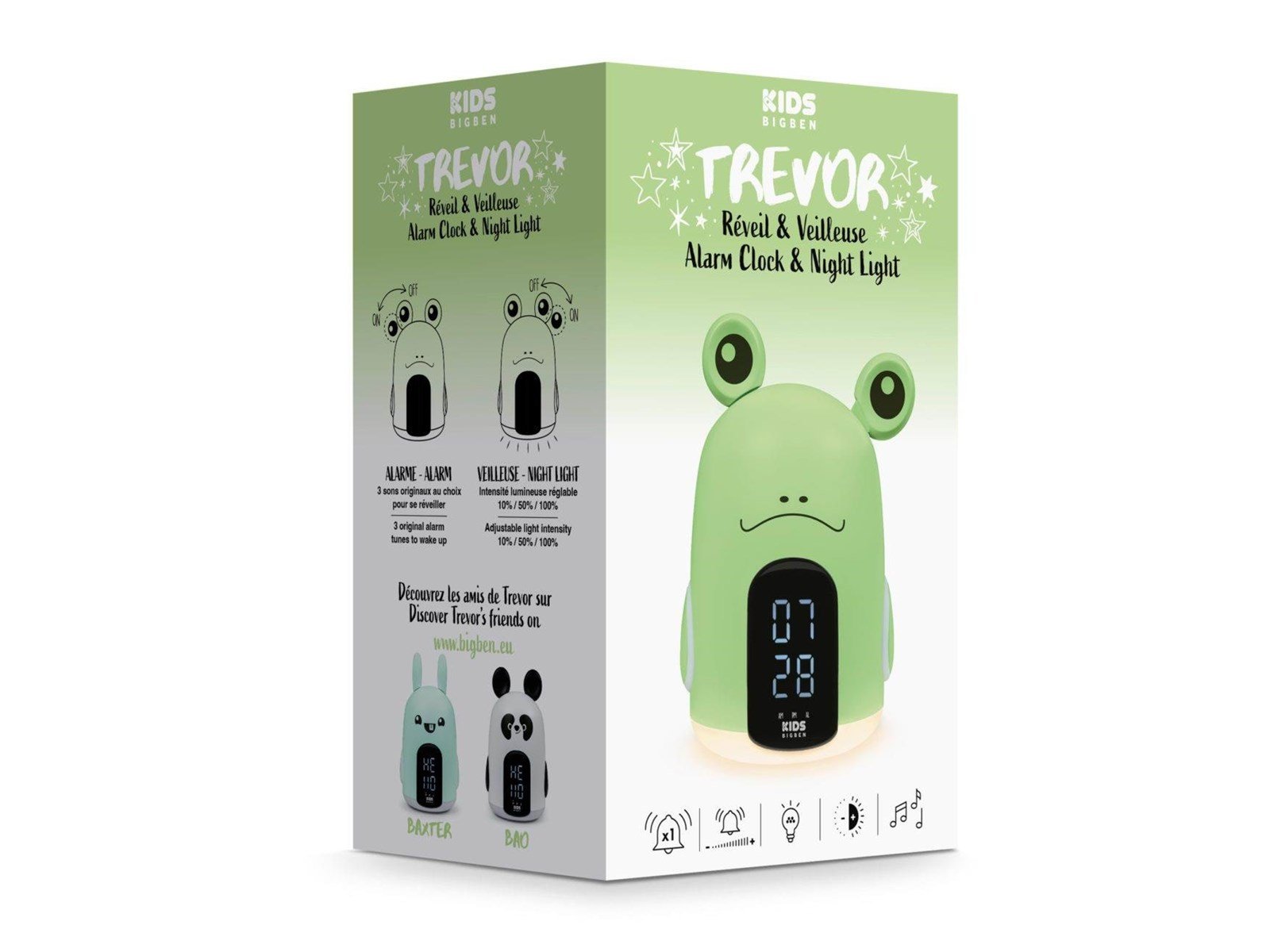 BigBen Interactive Trevor the Frog Alarm Clock & Night light