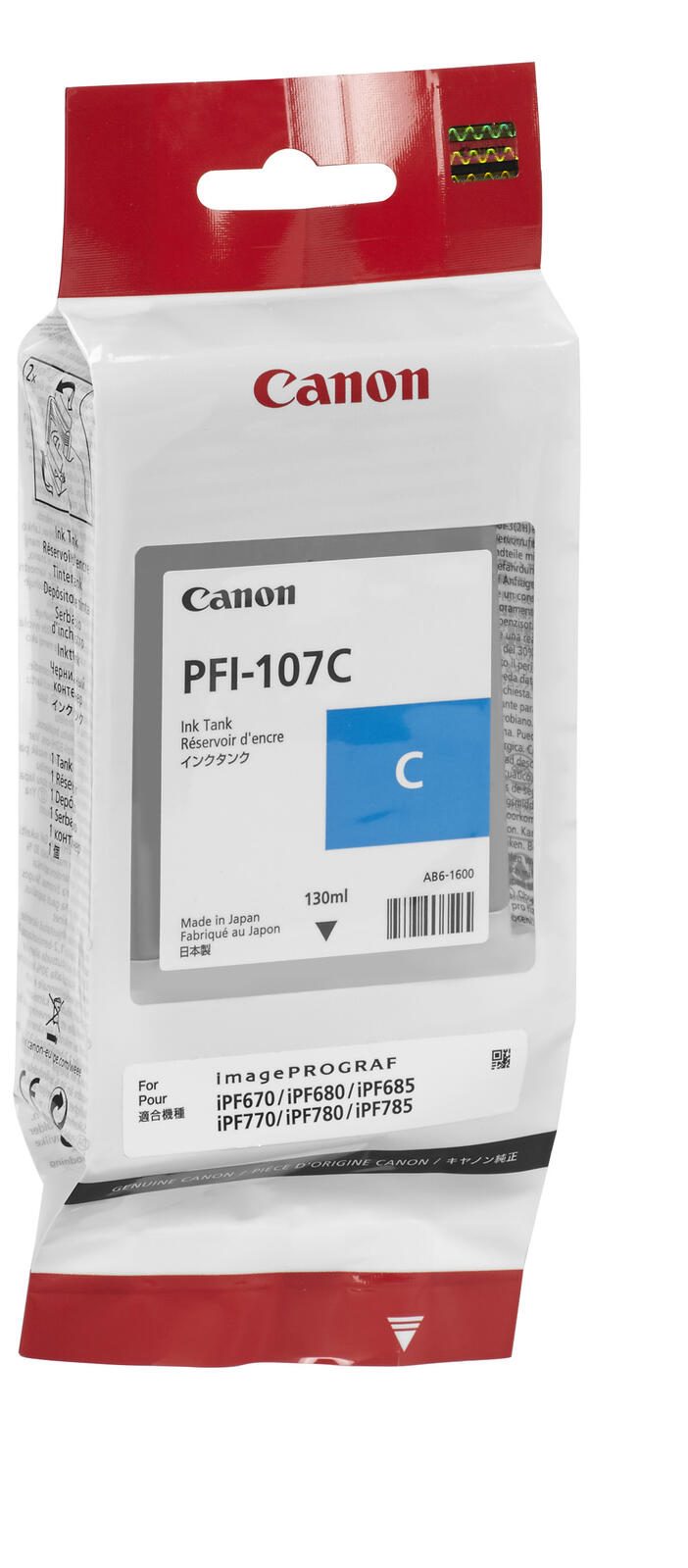 Canon Original PFI-107C Druckerpatrone - cyan (6706B001)