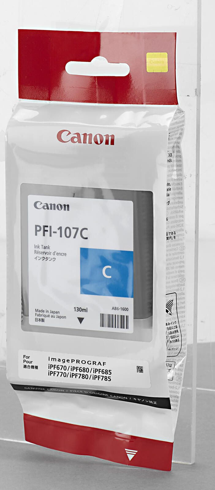 Canon Original PFI-107C Druckerpatrone - cyan (6706B001)