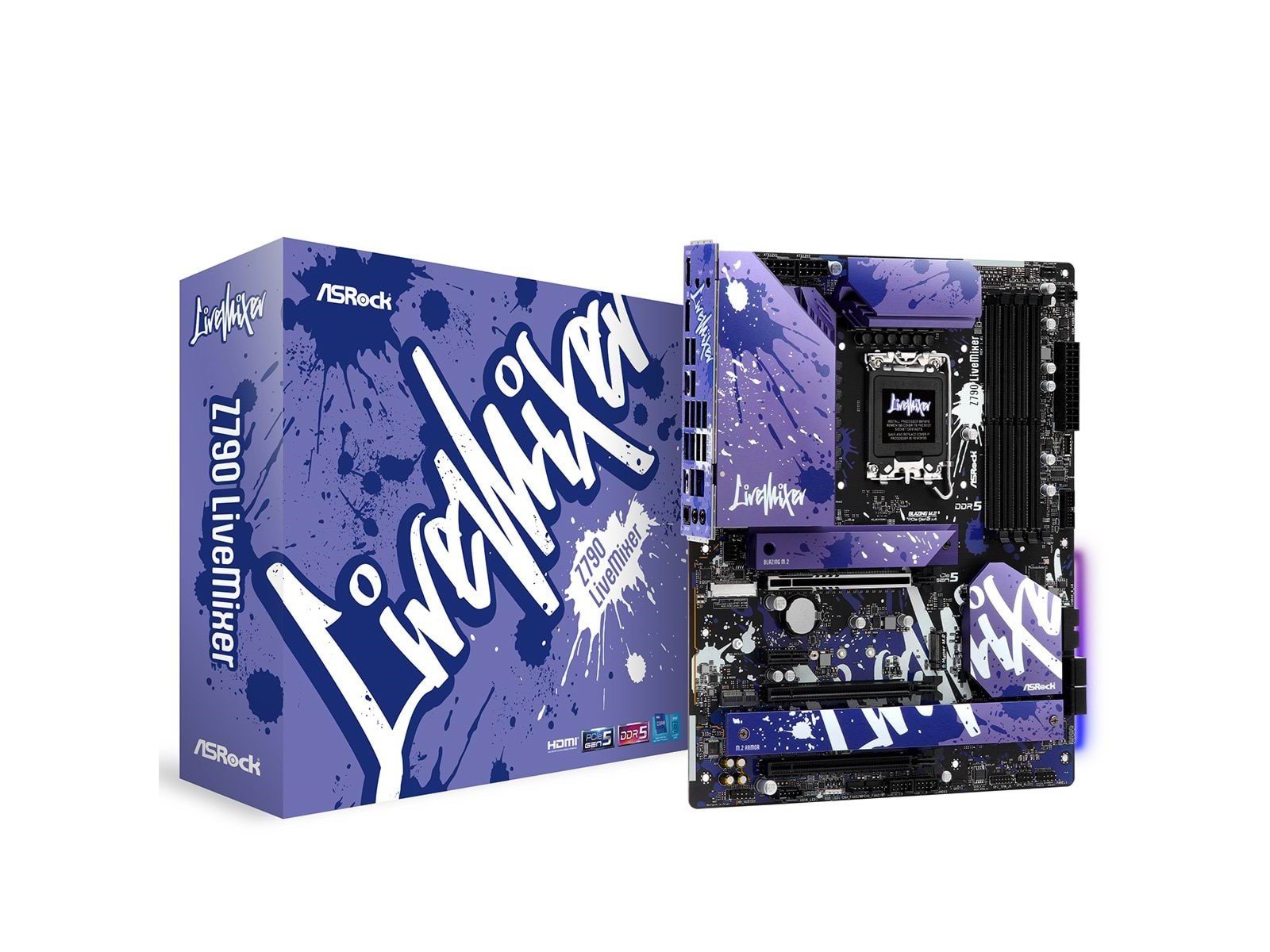 ASRock Z790 LiveMixer Mainboard - Intel Z790 - Intel LGA1700 socket - DDR5 RAM - ATX