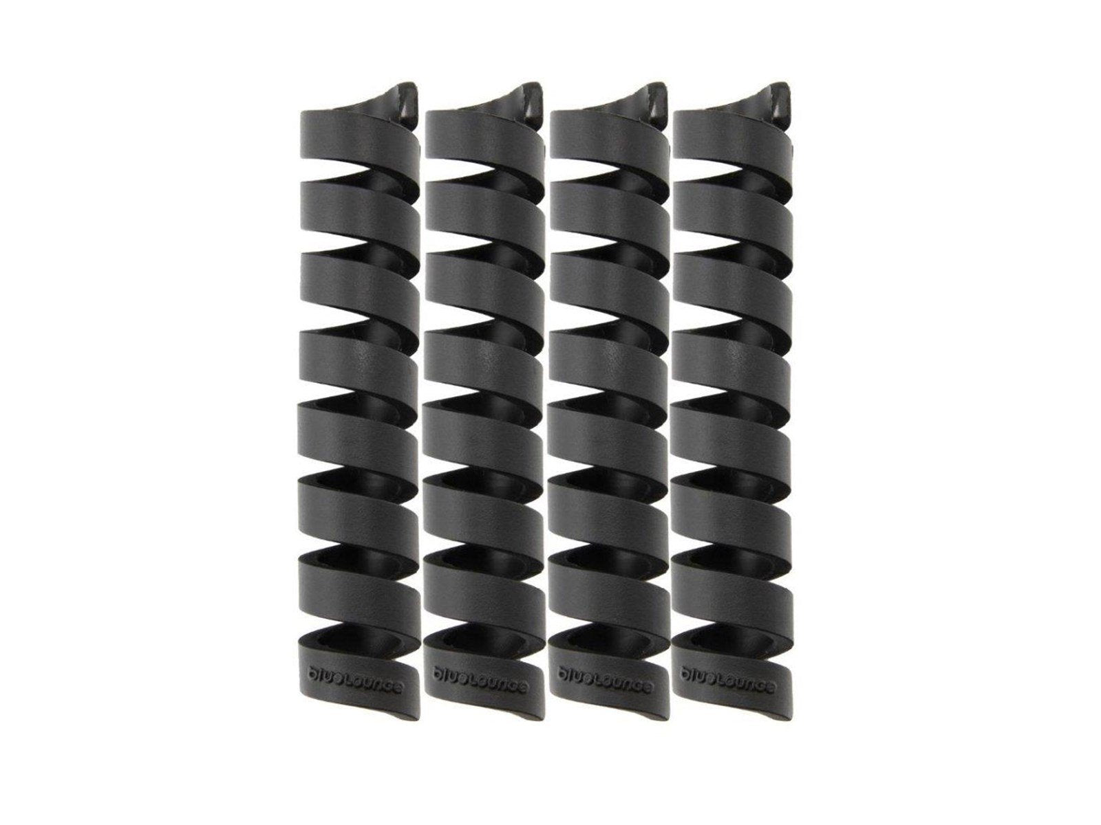 Bluelounge Design CableCoil 4-pack - Black - Neatly organize your cables and keep them together.