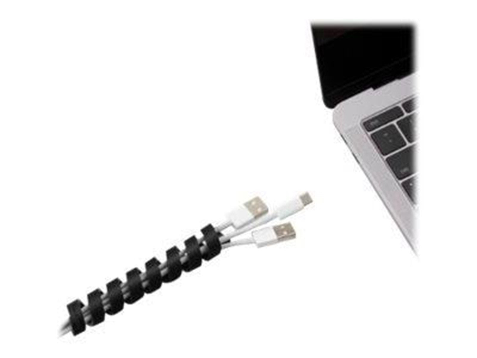 Bluelounge Design CableCoil 4-pack - Black - Neatly organize your cables and keep them together.