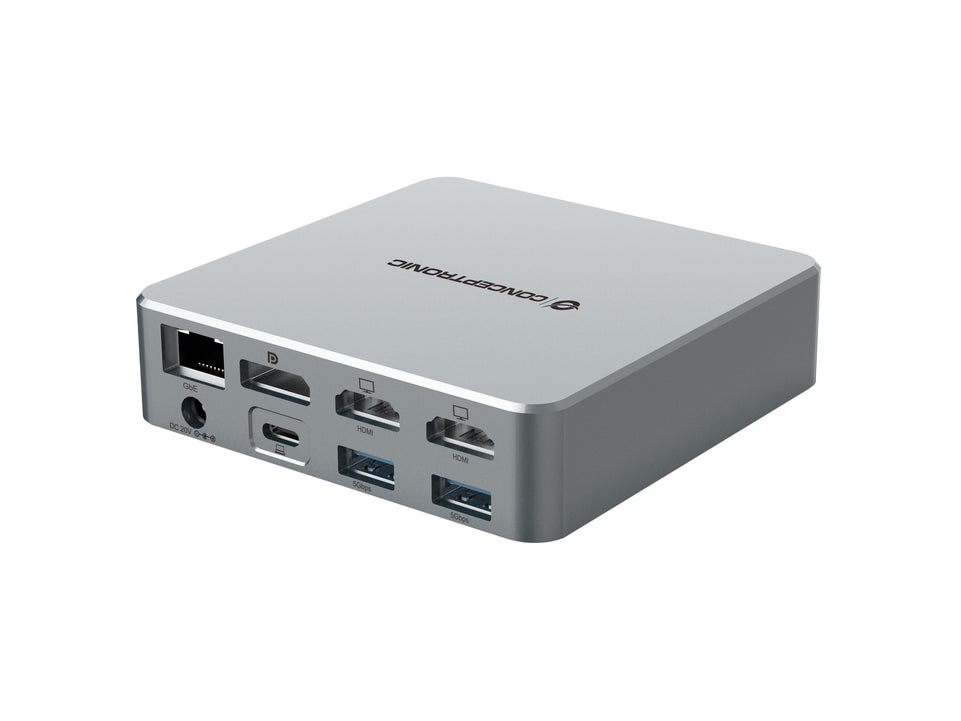 CONCEPTRONIC Dock USB-C->2xHDMI,2xUSB-C,4xUSB-A,DP,GbE LAN