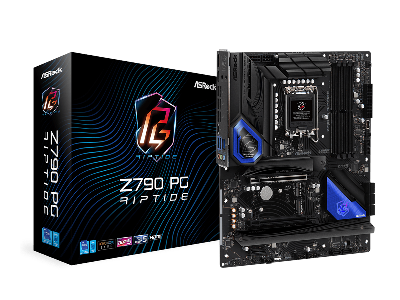 ASRock Z790 PG Riptide Mainboard - Intel Z790 - Intel LGA1700 socket - DDR5 RAM - ATX