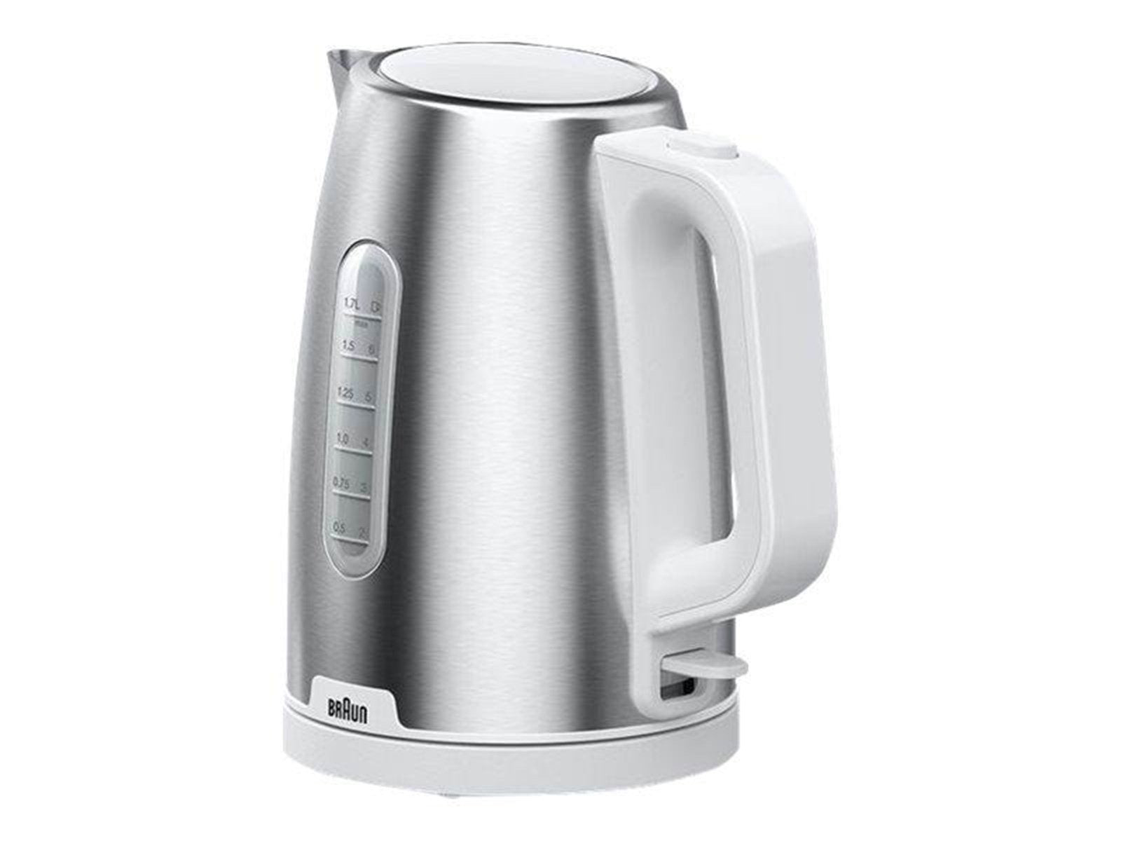 Braun Wasserkocher PurShine WK 1500 WH - Rostfreier Stahl/Weiß - 2200 W