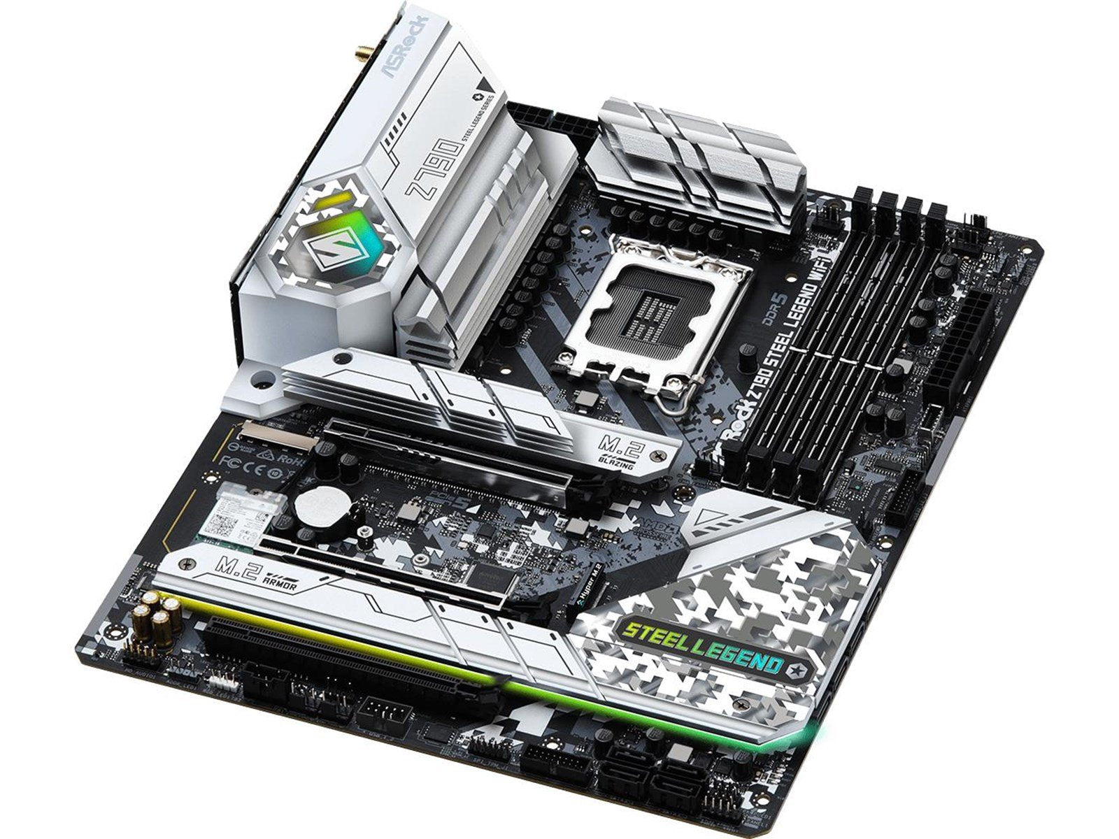 ASRock Z790 Steel Legend WiFi Mainboard - Intel Z790 - Intel LGA1700 socket - DDR5 RAM - ATX